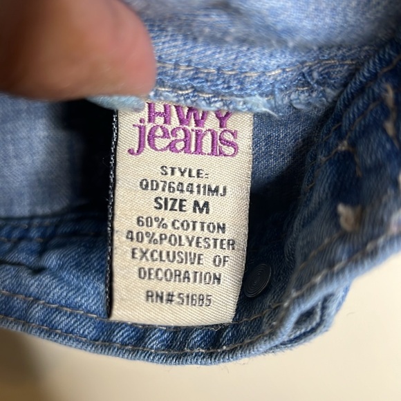 Highway Jeans Denim Cropped Jean Vest - Picture 5 of 6